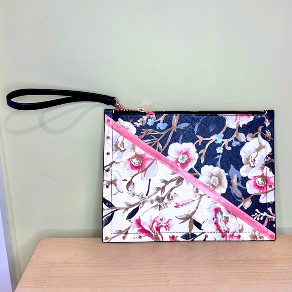 White House Black Market Floral Flat Clutch - Picture 1 of 11